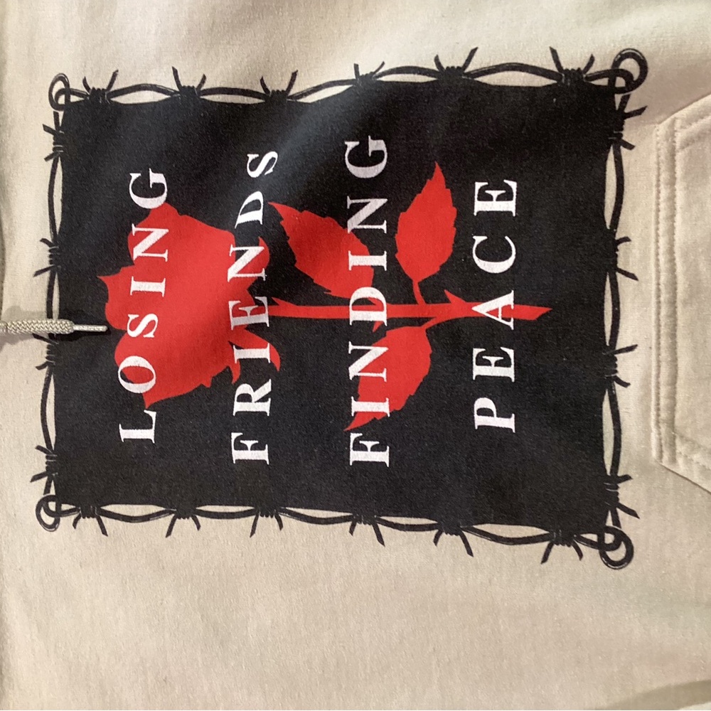 Savage Popular Poison “Losing Friends Finding Peace” Rose Hoodie Size Sm… - Picture 2 of 7